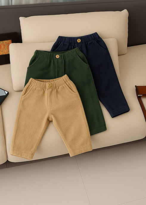 Pack Of Three Ribbed Pants
